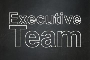 Obraz premium Business concept: Executive Team on chalkboard background