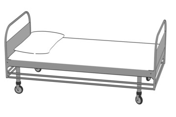cartoon image of hospital bed