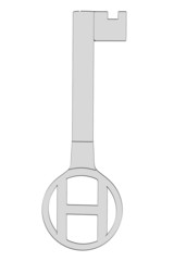 cartoon image of door key