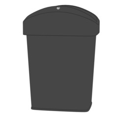 cartoon image of trash bin