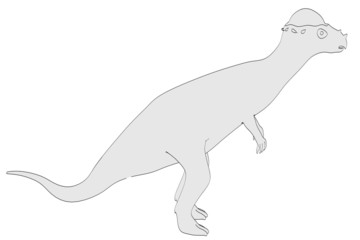 cartoon image of pachycephalosaurus dino