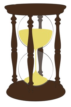 cartoon image of hourglass object