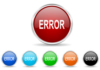 error icon vector set