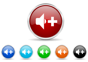 Obraz premium audio icon vector set