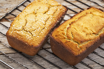 freshly baked coconut bread