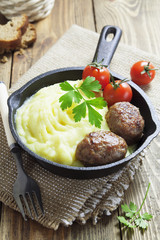 Croquettes with potato puree