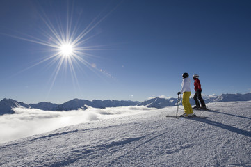Fototapeta na wymiar skiing freerider