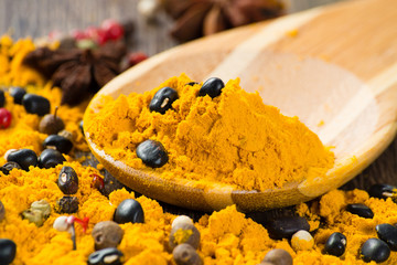 close-up of Asian spices