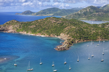 Antigua Shoreline View from Shirley Heights