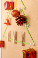 christmas tree on noticeboard