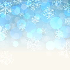 Blue snowy background.