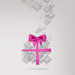 Abstract christmas background with snowflakes