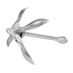 Steel anchor over white