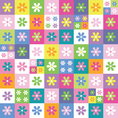 colorful flowers collection pattern