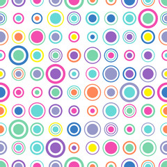 Fototapeta na wymiar Seamless simple pattern with color circles