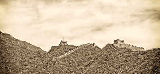 Panoramic view of the Great Wall