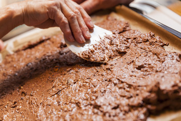 preparing cookies for christmas