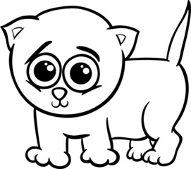 baby kitten cartoon coloring page