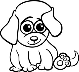 baby puppy cartoon coloring page