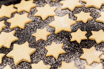 preparing cookies for christmas