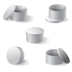 White round box set