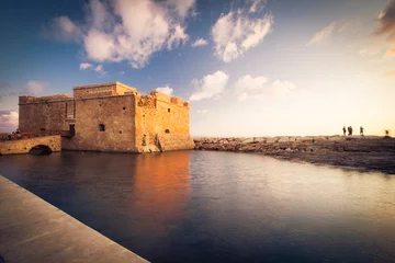 Poster Am späten Nachmittag Blick auf die Burg von Paphos (Paphos, Zypern) © lightpoet