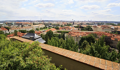 Cityscape in the center of Prague.
