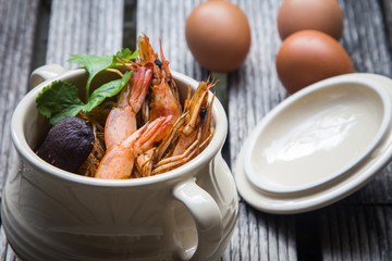 Baked shrimp vermicelli
