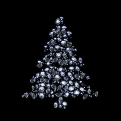 Abstract luxury diamond christmas star - clipping path