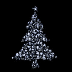 Abstract luxury diamond christmas star - clipping path