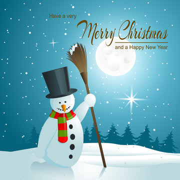 Background with Snowman