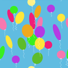 Seamless texture with balloons