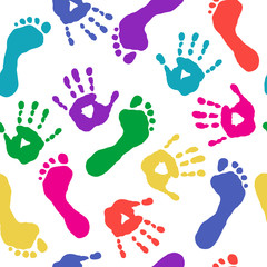 Paints prints of hands and feet - 59076150