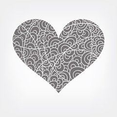 Vector abstract heart in white