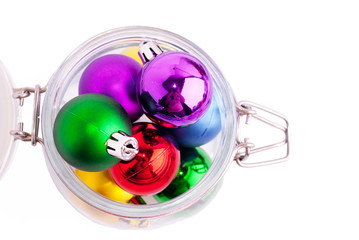 New Year bright color decoration ball in glass can