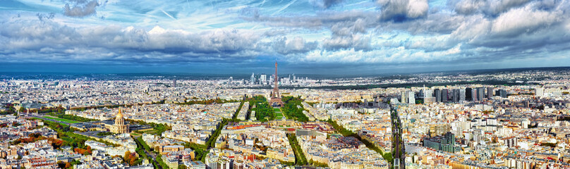 Fototapeta na wymiar Panorama Paryża z Wieży Montparnasse. Francja (powiat