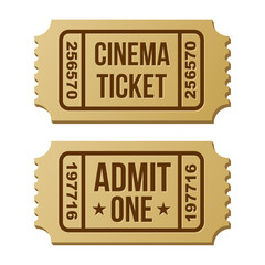 Retro cinema ticket.