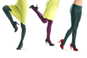 kolorowe kobiece nogi