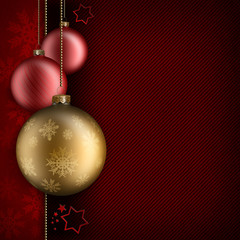 Christmas background - stars, snowflakes and baubles