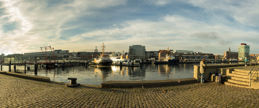 The harbor in Kiel, Germany