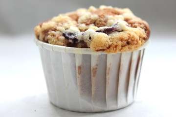Shot of a blueberry muffin