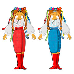 ukrainian girl with national traditional cloth
