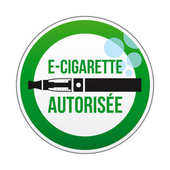 E-cigarette autorisée - obrazy, fototapety, plakaty