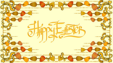 easter egg yellow background