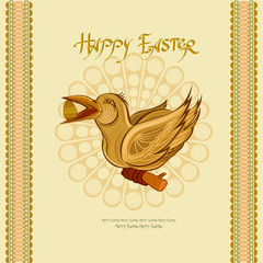 easter bird with egg background