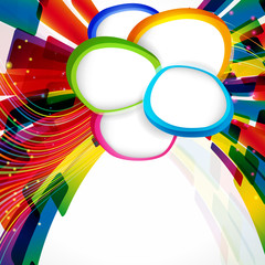 Obraz premium Multicolor abstract bright backgroun with frames.