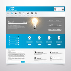 Clean Modern Vector Website Design Template 