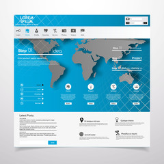 Clean Modern Vector Website Design Template 