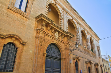 Villani palace. Presicce. Puglia. Italy.