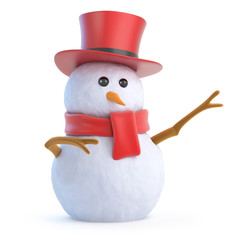 Snowman top hat points